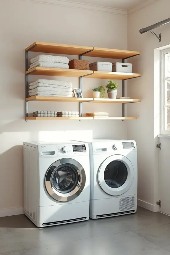 maximize garage laundry storage