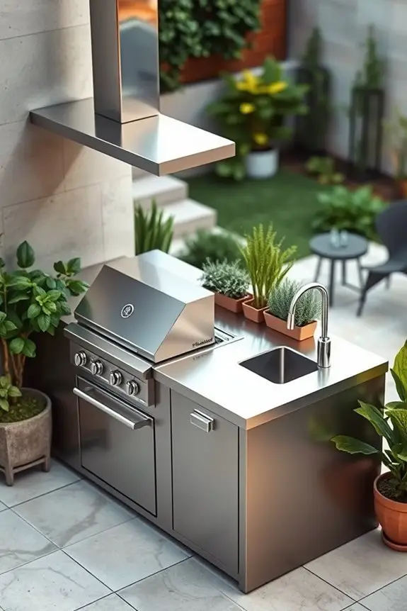 maximize outdoor kitchen space