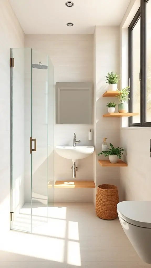 maximize small bathroom functionality