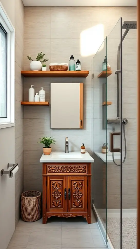 maximize small bathroom space