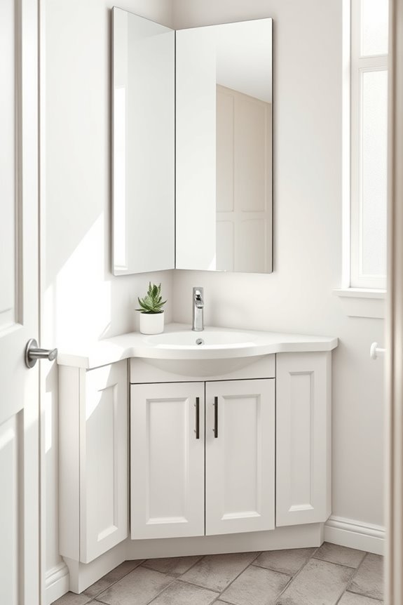 maximize space with corner sink