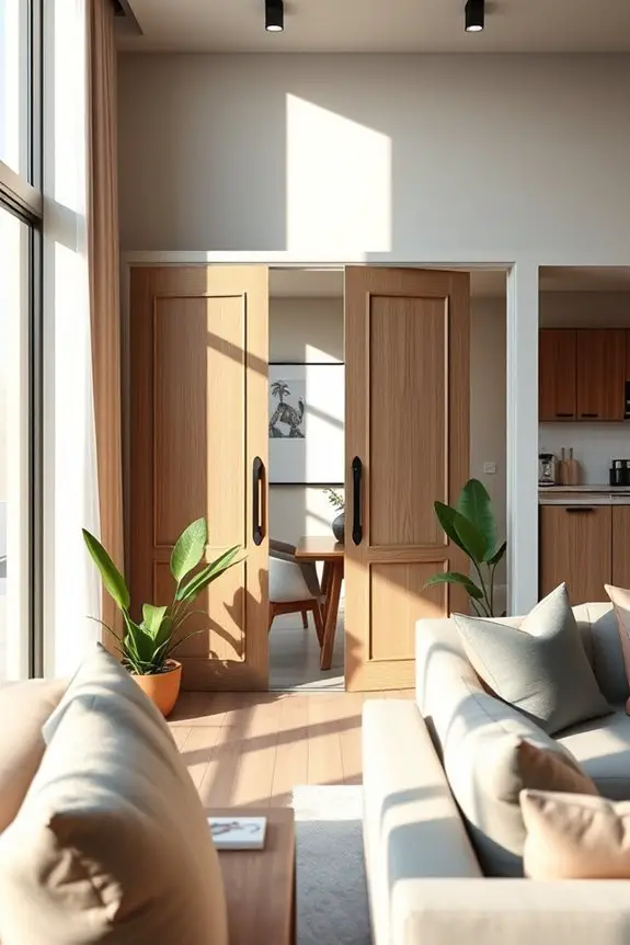 maximize space with pocket doors