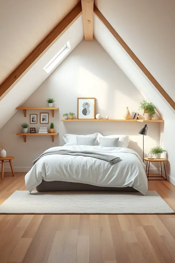maximize space with shelves