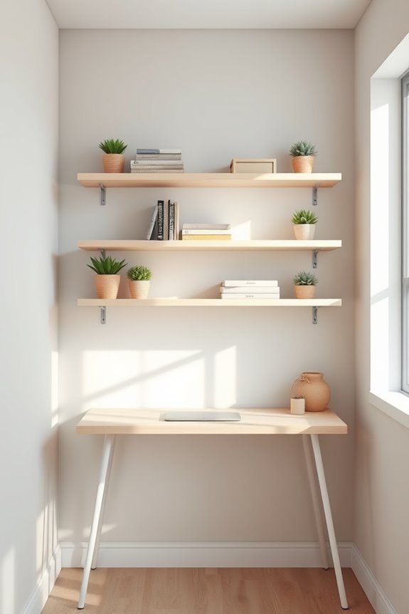 maximize space with shelving