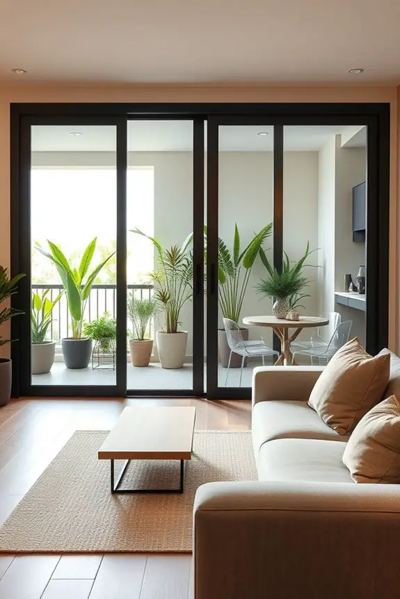maximize space with sliding doors