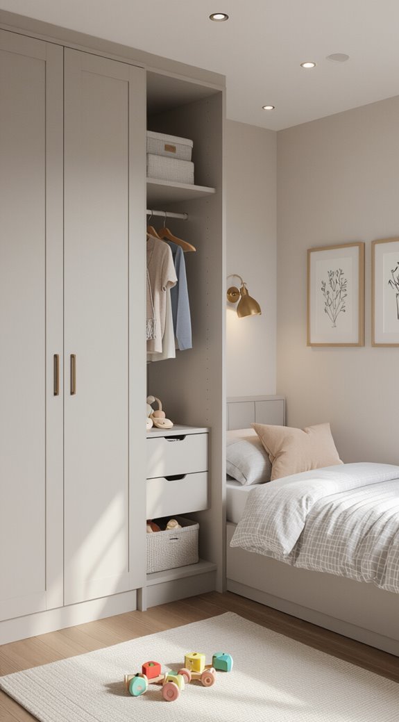 maximize space with slimline wardrobes