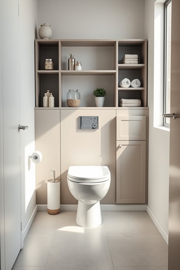 maximize space with toilets