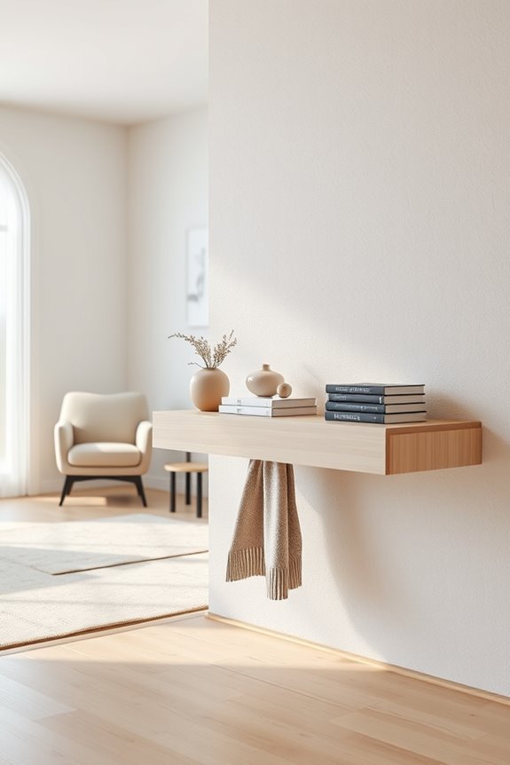 maximize style with floating shelves