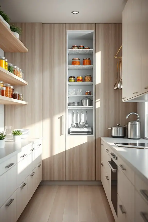maximize vertical kitchen storage