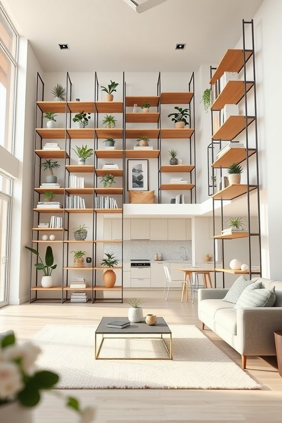 maximize vertical shelving space