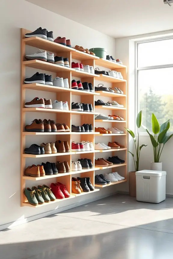 maximize vertical shoe storage