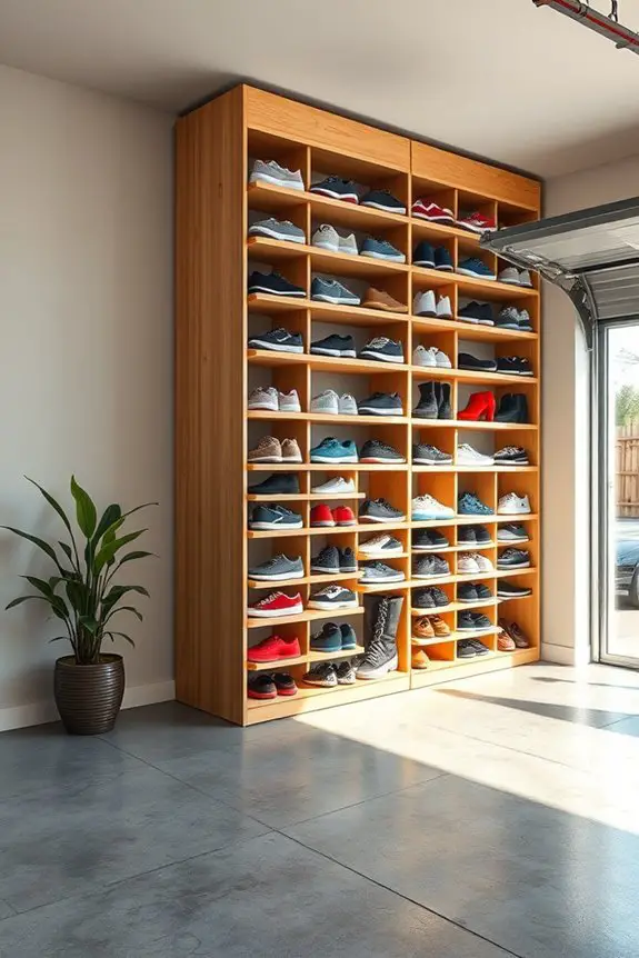 maximize vertical shoe storage