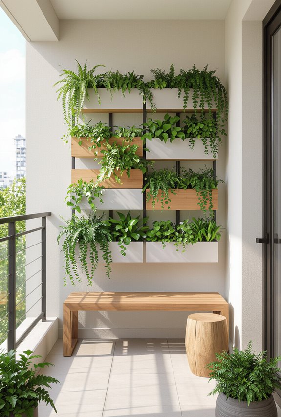 maximized vertical balcony garden