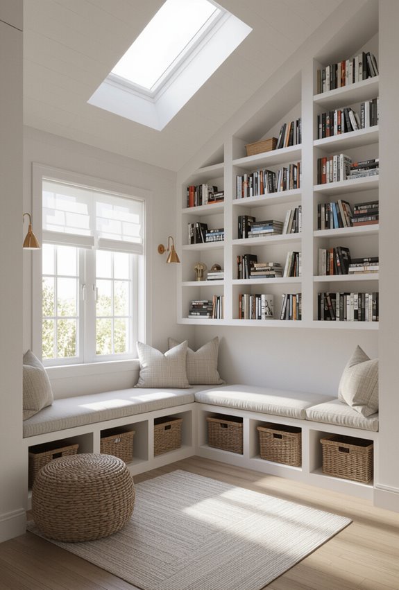 maximized vertical shelving with ladder