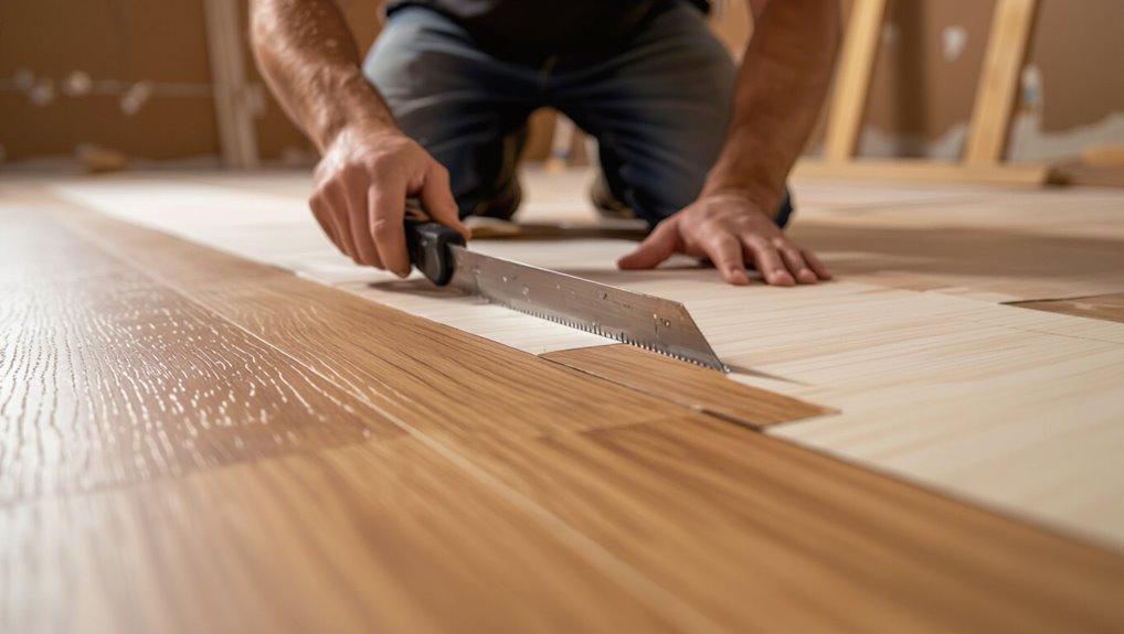 measure cut seam adhere