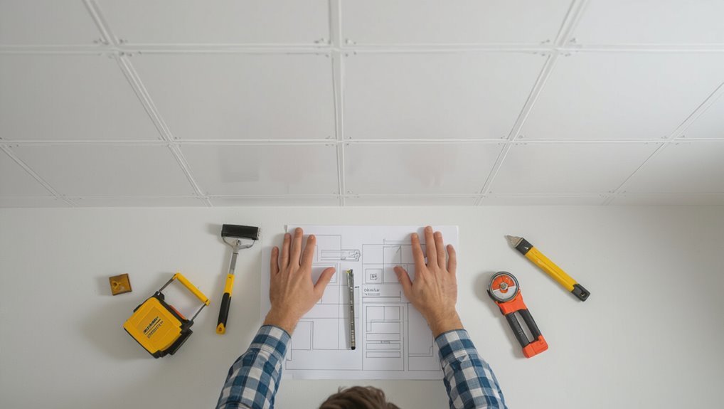 measure mark dry fit tiles