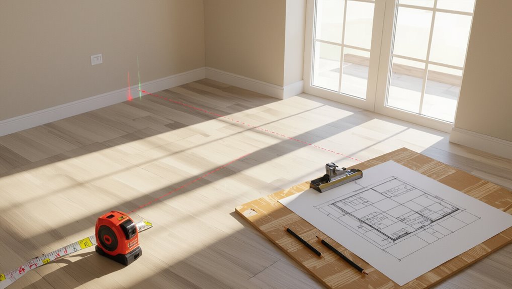 measure room and obstacles