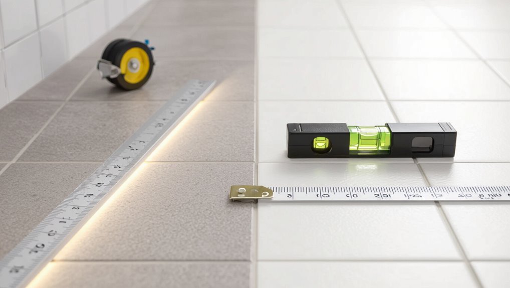 measuring bathroom floor slope