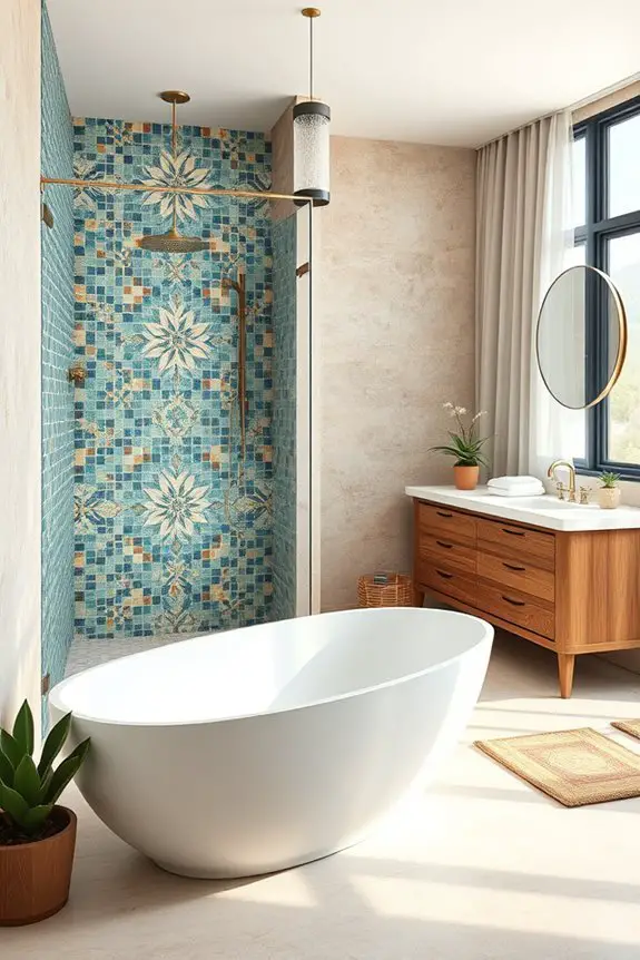 mediterranean inspired bathroom retreat
