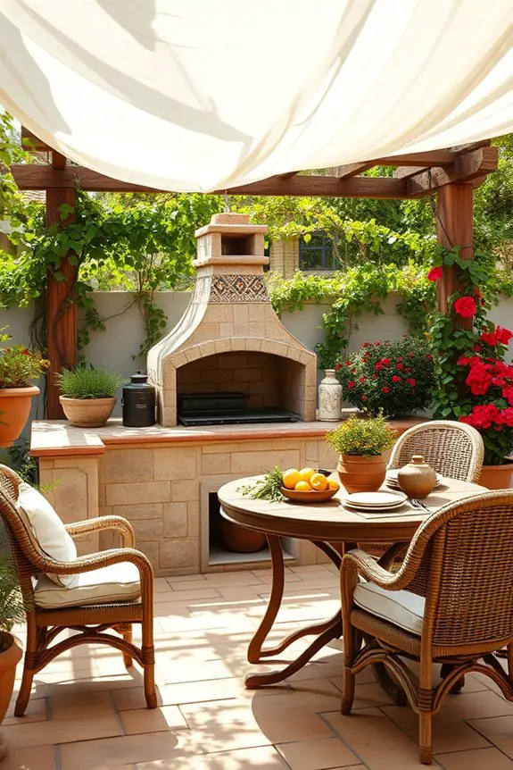 mediterranean outdoor cooking paradise