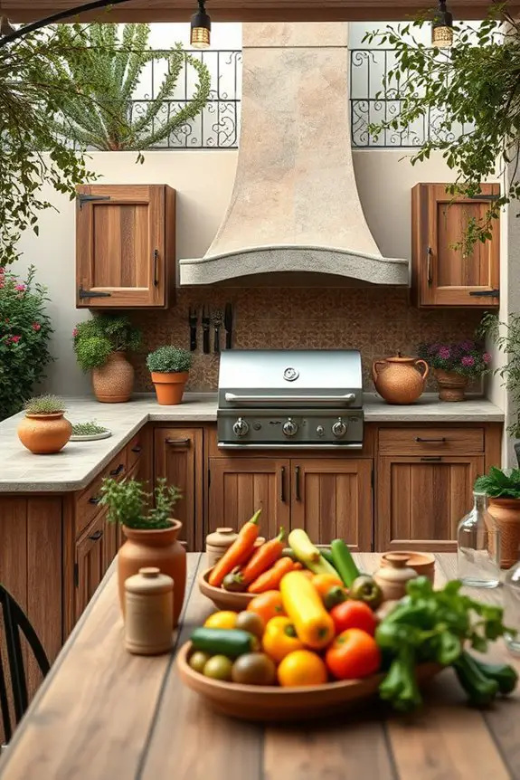 mediterranean outdoor cooking paradise