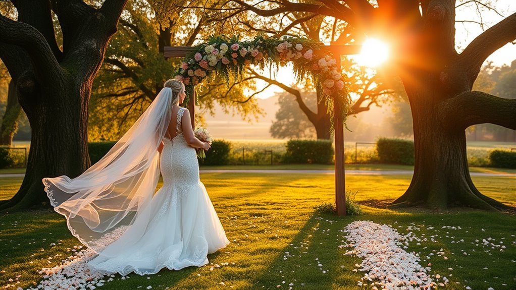 memorable outdoor wedding entrances