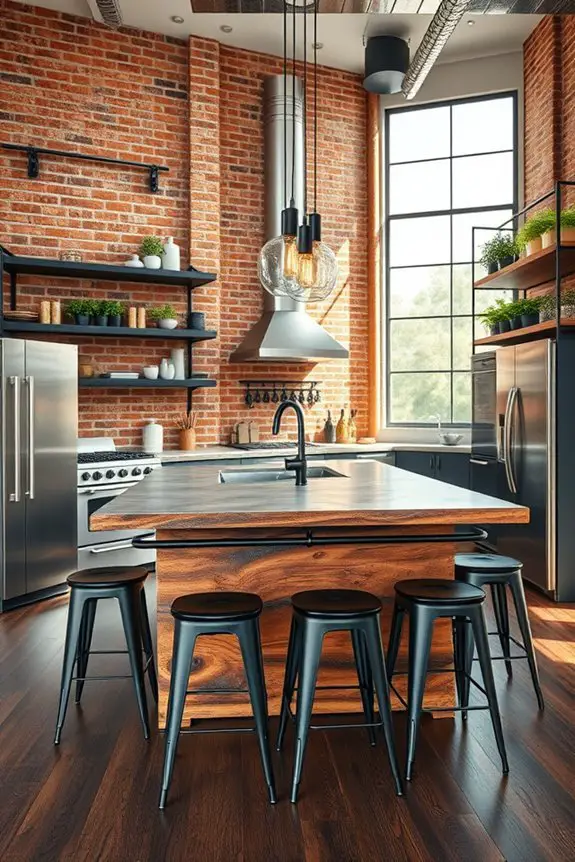 metal accents enhance warmth