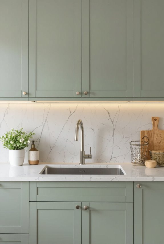 metal finishes unify grey green