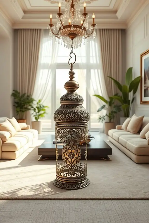 metal lantern decor accents