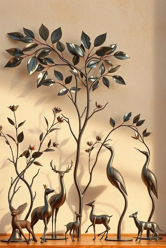 metal nature wall sculptures