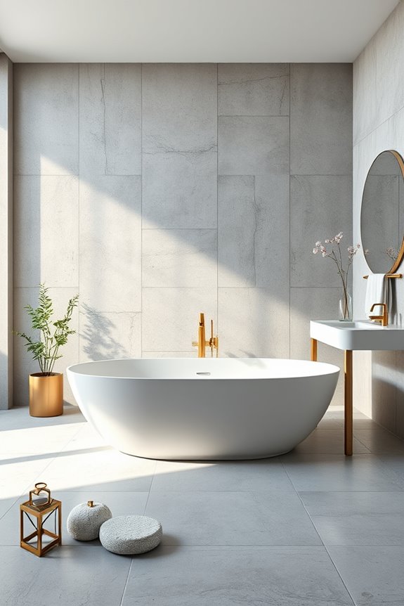 metallic accented concrete elegance