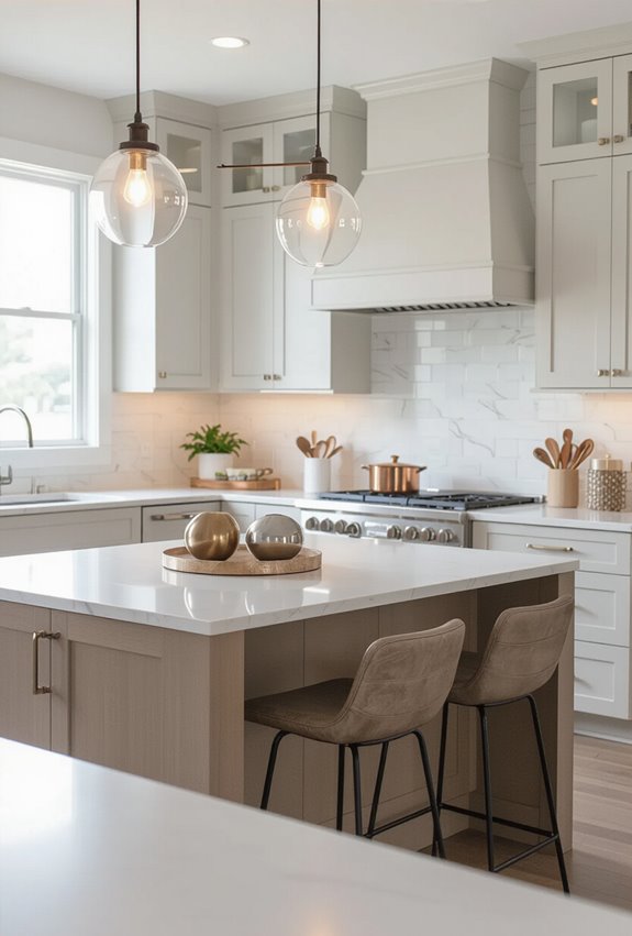 metallic accents add shine