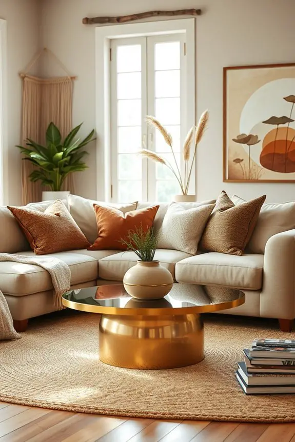 metallic accents enhance bohemian style