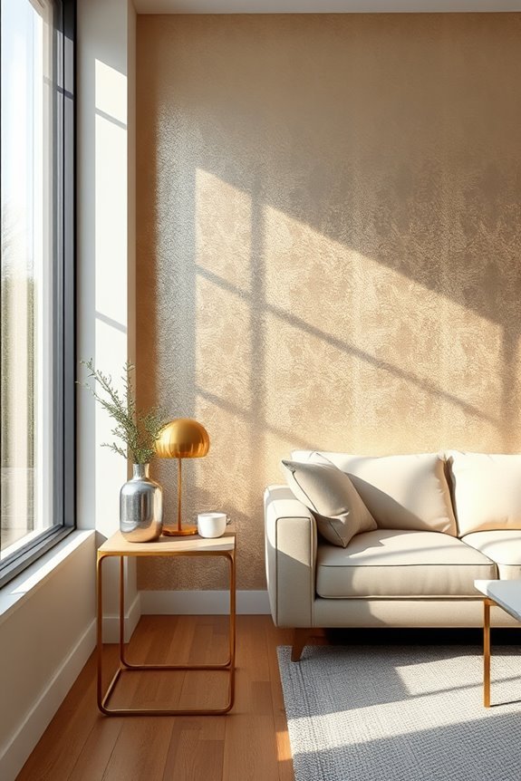 metallic accents enhance design