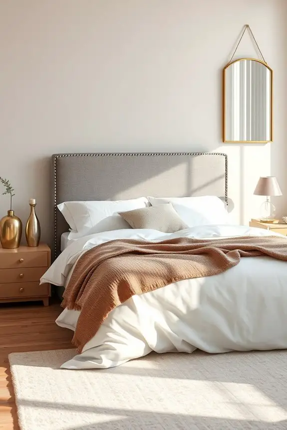 metallic accents enhance elegance