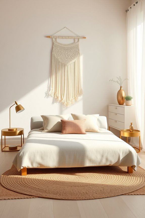 metallic accents enhance minimalism