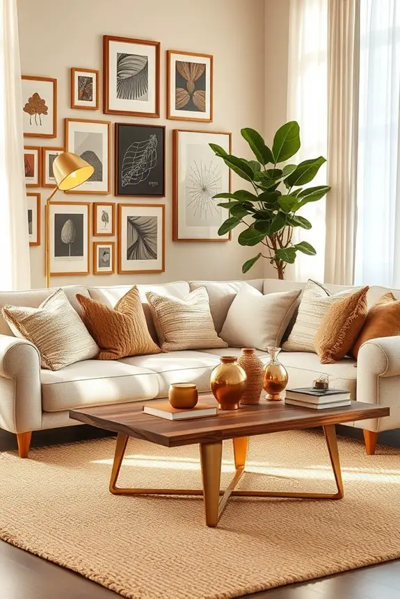 metallic accents for boho