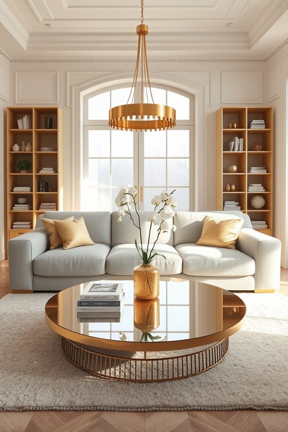 metallic accents for glamour