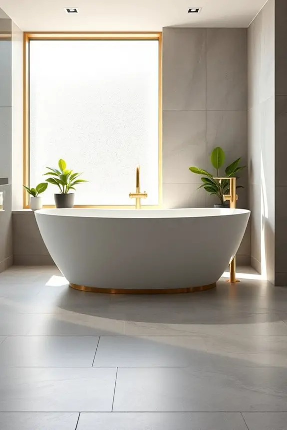 metallic bathroom design accents