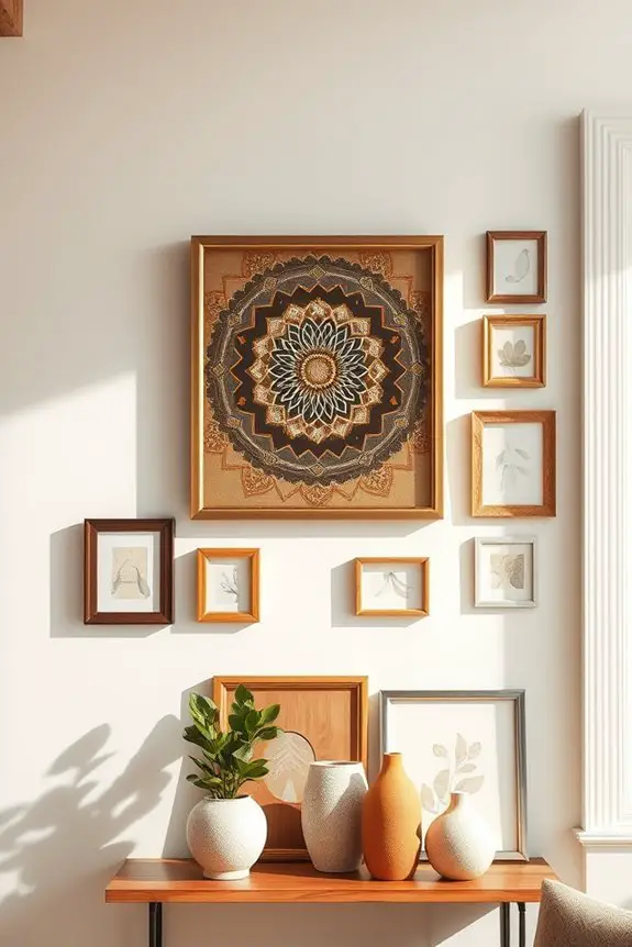 metallic bohemian wall art