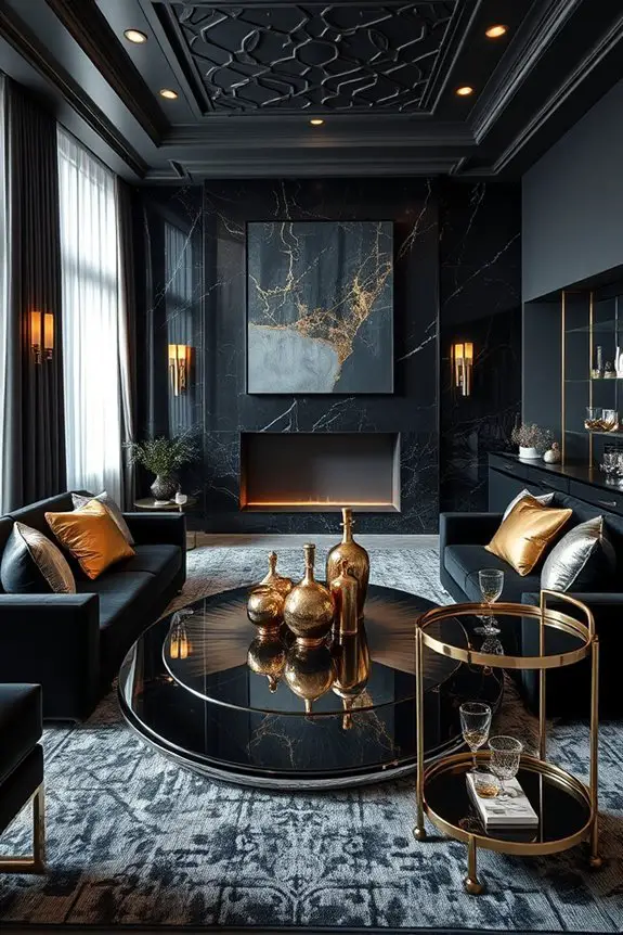 metallic elegance in decor