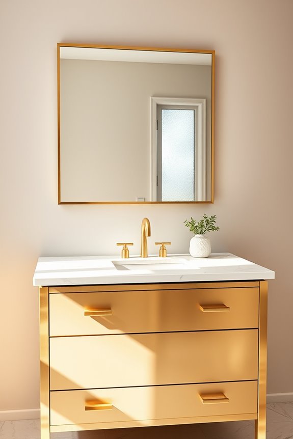 metallic finishes for vanities