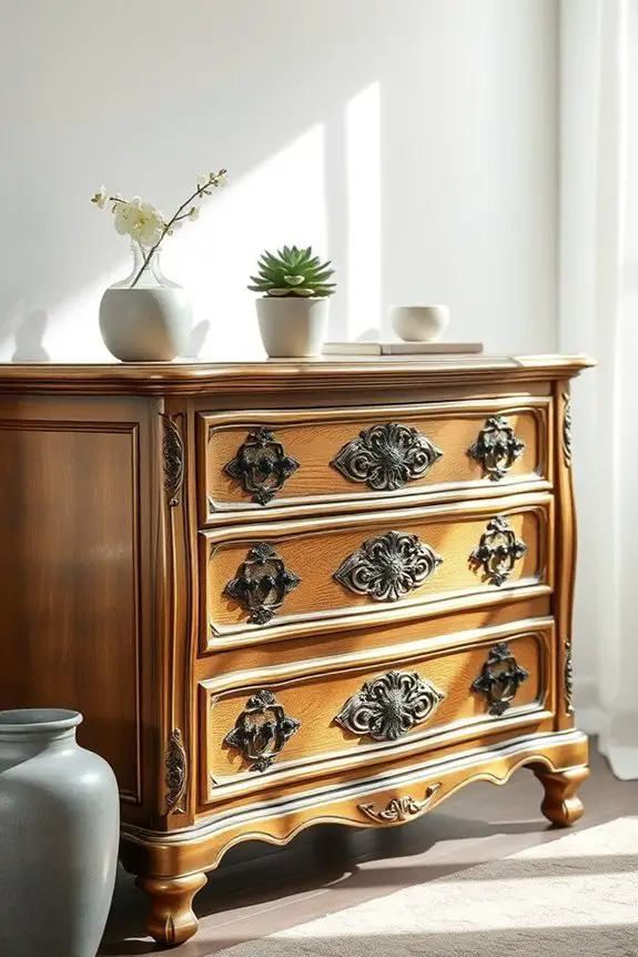 metallic spray paint transformation