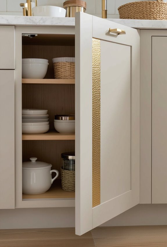metallic textured paint accents