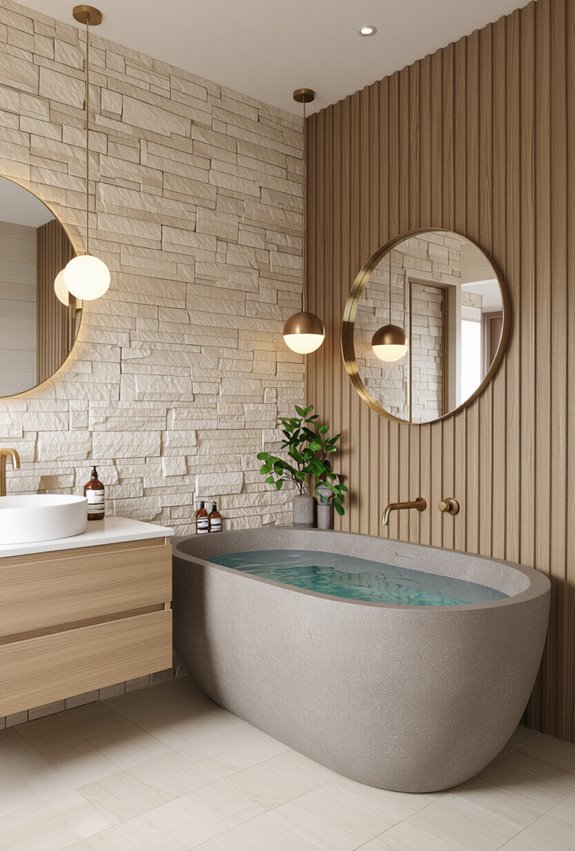 micro mirrors glossy tiles herbwall