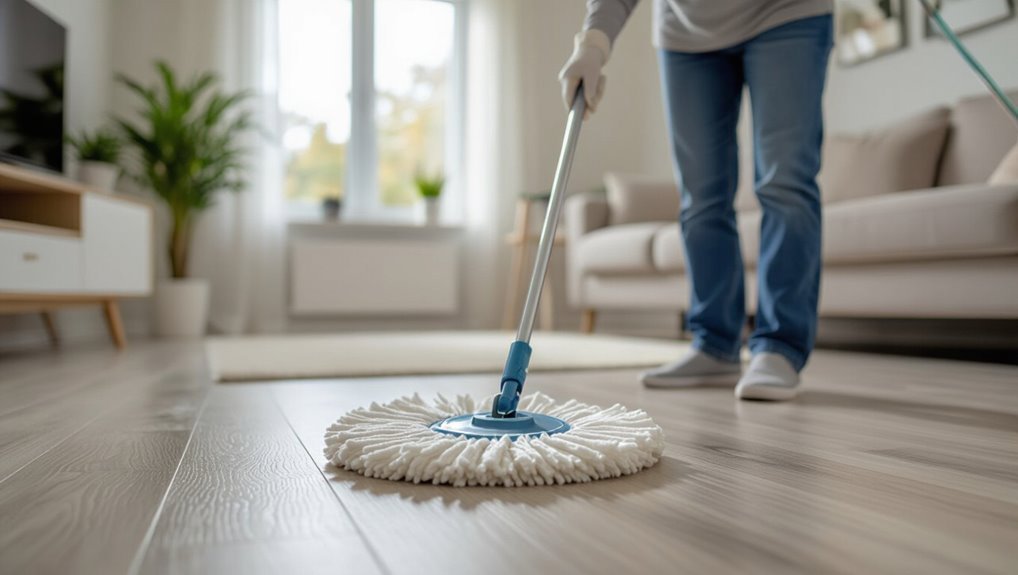microfiber mop streak free technique