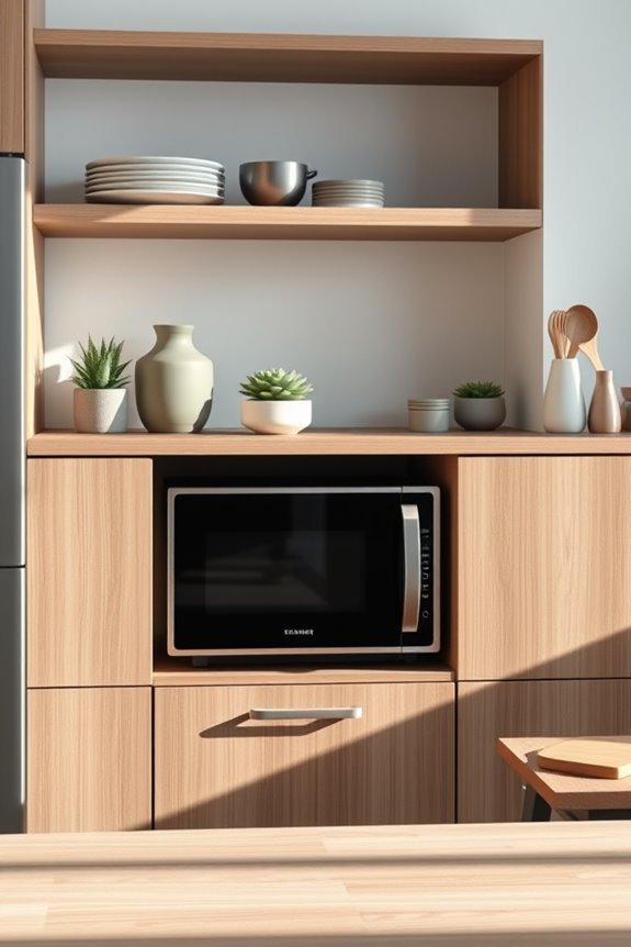 microwave integrated furniture design