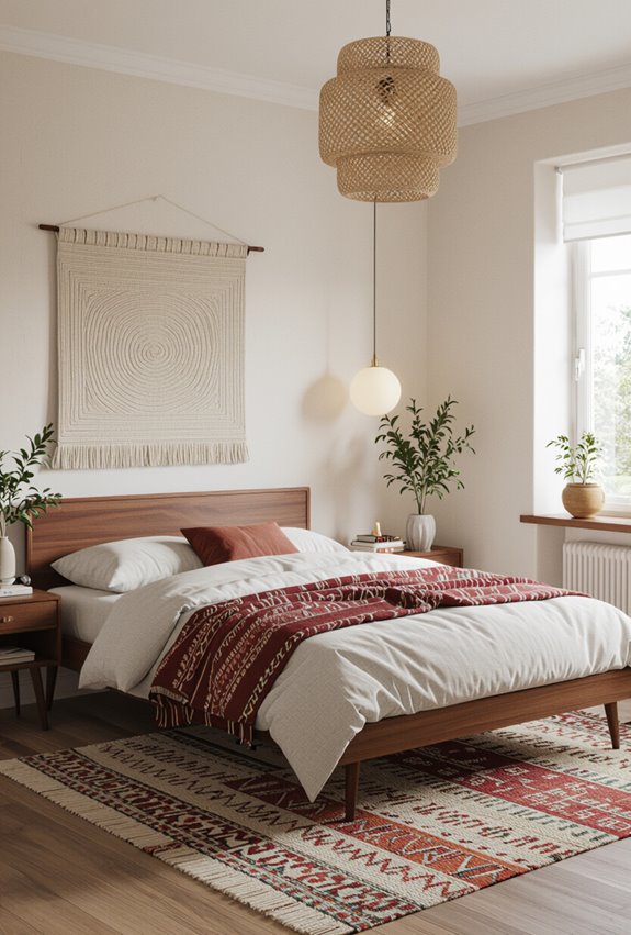 mid century boho textured layering