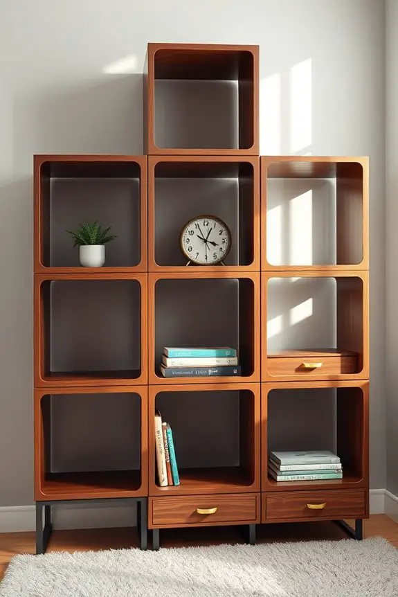 mid century cube shelving tips