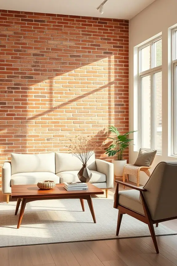 mid century modern brick style